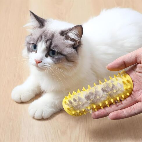 2PCS Cat Self Groomer Brush Combs ، Soft Cat Face Face Scratcher Rubber Corning Corner Corner Shedding Shedding Frant in Kuwait