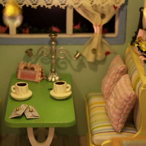 CUTEROOM DIY Miniature Wooden Caravan Dollhouse Kit with Furniture - Creative Mini Doll House Craft for Adults, Teens for Women & Girls in Kuwait