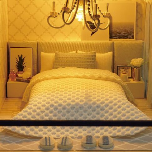 CUTEROOM DIY Miniature Wooden Caravan Dollhouse Kit with Furniture - Creative Mini Doll House Craft for Adults, Teens for Women & Girls in Kuwait