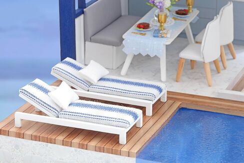 CUTEROOM DIY Miniature Wooden Caravan Dollhouse Kit with Furniture - Creative Mini Doll House Craft for Adults, Teens for Women & Girls in Kuwait