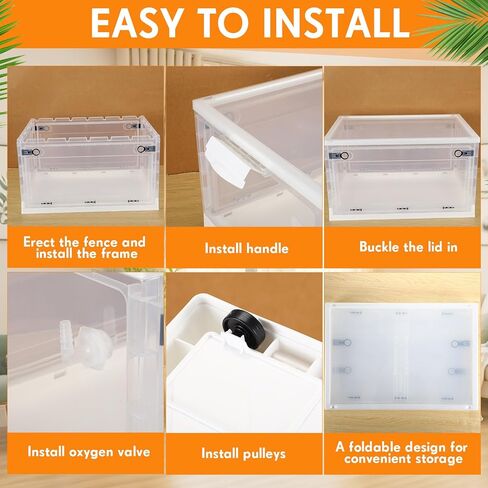 Large Pet Atomization Nest 85L Nebulization Oxygen Box 24.2 x 16.7 x 14'' Pet Dedicated Folding Tent with Oxygen Valve Puppy Incubator ICU Cage Breathing Medical Box Brooder for Cough Treat in Saudi Arabia