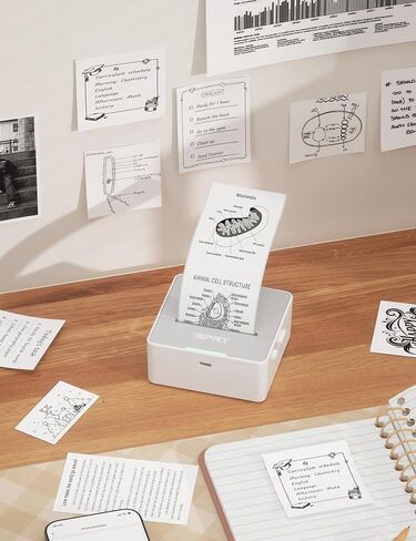 طابعة ملصقات IDPRT MINI - آلة صانع الملصقات المحمولة S1 مع ورقة ملصق 1 لفة ، طباعة Bluetooth طابعة جيب لملاحظات الدراسة ، الرسومات ، الطلاب ، هدية الأطفال ، تطبيق مجاني ، وردي in Saudi Arabia