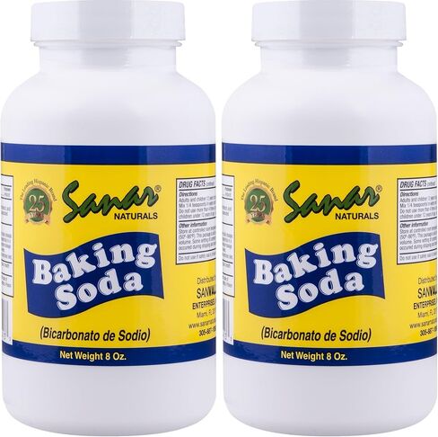 Sanar Naturals Baking Soda, 8 oz - For Digestive Support as Antacid, Baking, Cleaning, Deodorizing, & More in Saudi Arabia