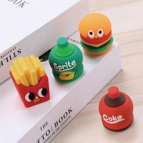 4 PCS Cute Pencil Sharpeners Cartoon Pencil Sharpener Small Manual Pencil Sharpener Handheld Sharpener Kawaii PVC Sharpener Funny Stationery School Office Supplies (4Pcs Cute) in Saudi Arabia