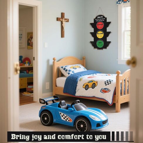 GELUOBEN Wooden Bible Crafts for Kids - Sunday School Classroom Decor,Religious Hanging Wall Art for Vacation Bible School,Christian Party Favors,Race Car Birthday Party Decorations in Saudi Arabia