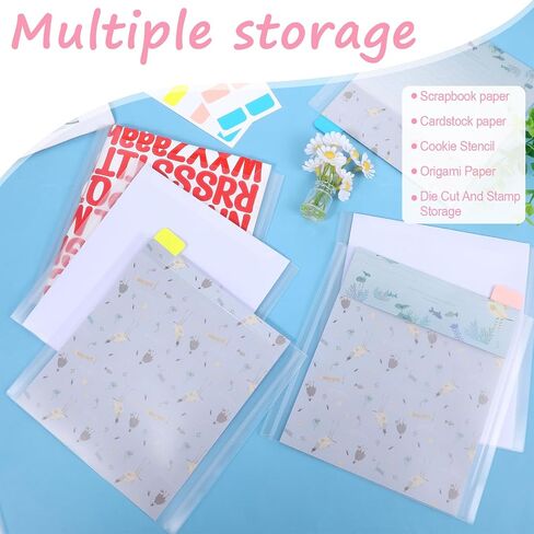 60 حزمة 6 × 6 بوصة منظم تخزين الورق الأكمام البلاستيكية واضحة مع 120 PCS لزجة فهرس الحامل تخزين المجلد دون إغلاق للصور كرامينغ بطاقة اوريغامي stenci in Saudi Arabia