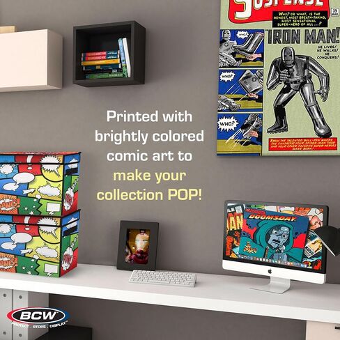 BCW FOLAWAWER COMIC COMIC COMIC TOTORE for 125-150 Book (2 Pack ، Pow!) in Saudi Arabia