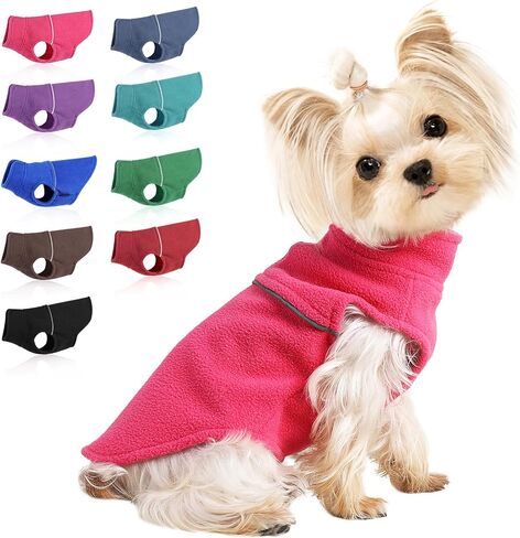 Dog Clothes for Small Dogs Fleece Vest Dog Sweater Boy Girl, Warm Pullover Fleece Doggie Jacket, Winter Pet Ourfit Chihuahua Sweater - Yorkie Clothes (Black, XX-Small) in Saudi Arabia