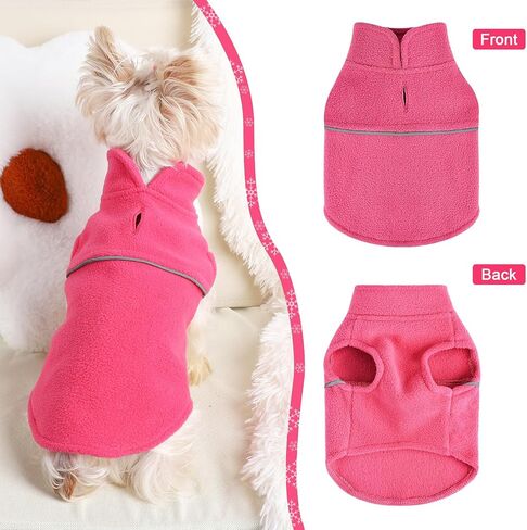 Dog Clothes for Small Dogs Fleece Vest Dog Sweater Boy Girl, Warm Pullover Fleece Doggie Jacket, Winter Pet Ourfit Chihuahua Sweater - Yorkie Clothes (Black, XX-Small) in Saudi Arabia