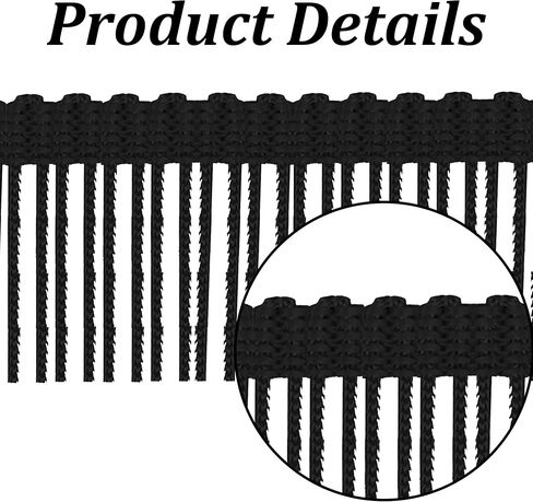 pson 5 Yards x 3.14 Inch Wide Curtain Fringe Trim, Black Embellishments Tassel Trim, Decorative Border for Curtains, Lampshades, DIY, Home Decoration, Upholstery Projects in Saudi Arabia