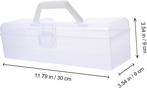 2 Pcs Transparent Storage Box for Painting and Calligraphy Tools Easy Clean Organizer for Art Supplies Compact and Exquisitely Made for Daily Use and Item Storage in Saudi Arabia