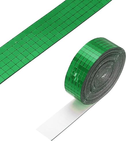 Patikil 5x5mm المرايا اللاصقة ذاتي البلاط الفسيفساء ، 3600 PCS مربع مصغرة الزجاج ملصق بلاط ديسكو لزخارف DIY Craft Disco Barty Party ، Red in Kuwait