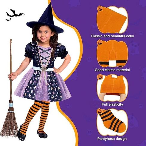 Komorebi Toddler Striped Tights Girls Christmas Stockings Dance Tight Halloween Sockings Elasticity Seamless Leggings in Kuwait