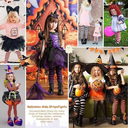 Komorebi Toddler Striped Tights Girls Christmas Stockings Dance Tight Halloween Sockings Elasticity Seamless Leggings in Kuwait