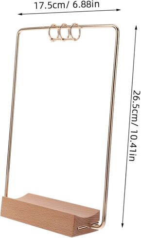 1Set Iron Calendar Support Stand حامل تقويم سطح المكتب الأنيق لتوفير مساحة المكتب المنزلي قاعدة تجميع سهلة لتنظيم ديكور المكتب in Saudi Arabia