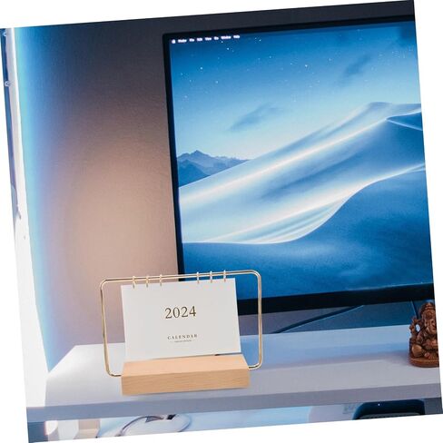 jojofuny 1Set Desktop Calendar Stand Holder Flip Calendar Rack for Office Decor Easy Install Photo Calendar Display Lightweight and Portable Tabletop Accessory in Saudi Arabia