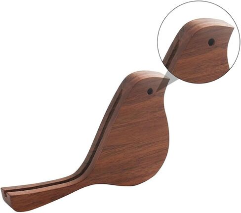 jojofuny 1Pc Small Bird Solid Wood Calendar Stand Display Base Postcard Holder for Desk Decor Creative Walnut Tabletop Adornment Housewarming in Saudi Arabia