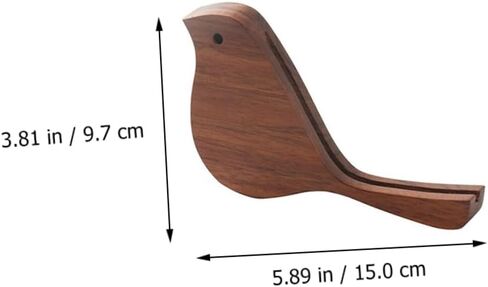 jojofuny 1Pc Small Bird Solid Wood Calendar Stand Display Base Postcard Holder for Desk Decor Creative Walnut Tabletop Adornment Housewarming in Saudi Arabia