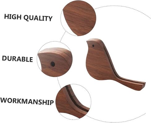 jojofuny 1Pc Small Bird Solid Wood Calendar Stand Display Base Postcard Holder for Desk Decor Creative Walnut Tabletop Adornment Housewarming in Saudi Arabia