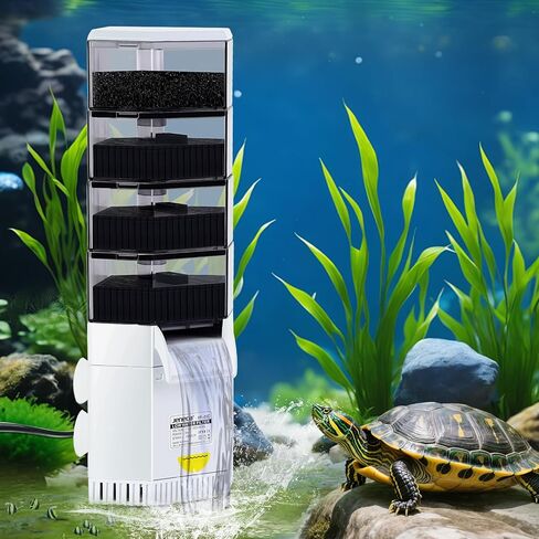225 GPH Turtle Tank Filter لـ 10-40 جالون ، ومرشح السلاحف المنخفض مستوى المياه المتاح ، وفلتر الحوض مع الترشيح الحيوي للشلال على مرحلتين ، ومرشحات أسماك للروبيان ، والبرمائيات ، وخزان السلاحف in Kuwait