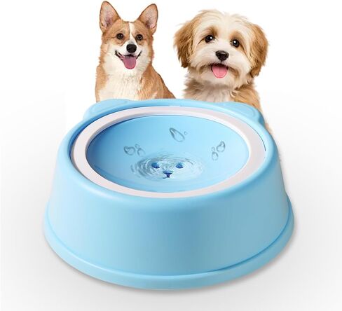 Stop Messy Floors! Yaruiguang Anti-Splash Dog Bowl - No-Spill Water Bowl for Drippy Dogs and Cats, Non-Tip Design for Dry Chin and Clean Floors in Kuwait