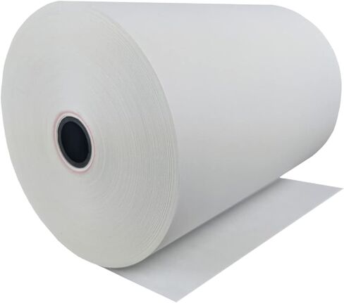 24 Rolls 4-3/8 "× 328 'ورقة إيصال تسجيل حرارية ، عرض 1-ply ، أبيض 328" طول × 4.375 " in Saudi Arabia