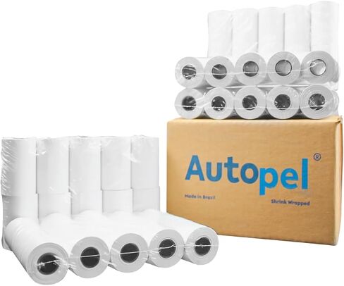 (50 لفائف) 2 1/4 "× 50 'ورقة إيصال POS الحرارية - BPA خالية ، متوافقة مع جميع Autopel Autopel جودة آلة بطاقة الائتمان in Saudi Arabia