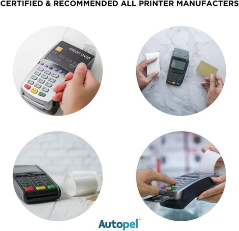 (50 لفائف) 2 1/4 "× 50 'ورقة إيصال POS الحرارية - BPA خالية ، متوافقة مع جميع Autopel Autopel جودة آلة بطاقة الائتمان in Saudi Arabia