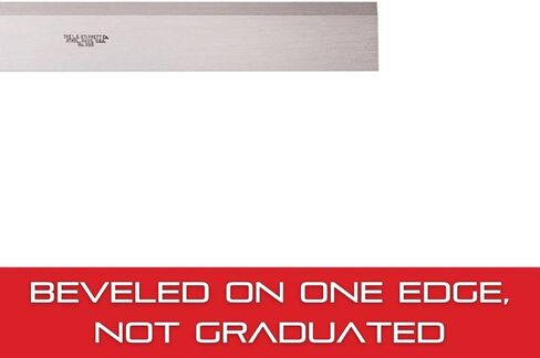 Starrett Steel Straight Edge with Bevel Edge, Not Graduated - 36" (900mm) Length, 7/32" (5.5mm) Thickness, 2-13/32" (60mm) Width, ± .0002" per Foot Accuracy - 385-36 in Saudi Arabia