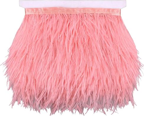 Gxtizas White Speathers Trim 2.5 Yards Fringe Trim Feather for Harps Moding Comple ، وفساتين الزفاف اللاتينية ، وملحقات DIY على خشبة المسرح in Kuwait