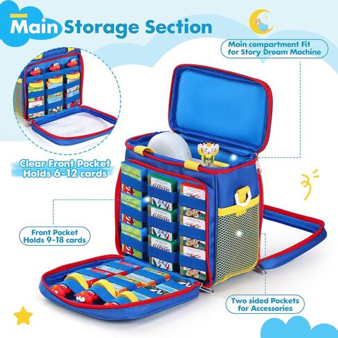 حمل حالة متوافقة مع Little Tikes Story Dream Books Set Starter Set and Association ، وحقيبة تخزين محمولة لكتب القصص والشخصية مع حزام المقبض والكتف (وردي) in Kuwait