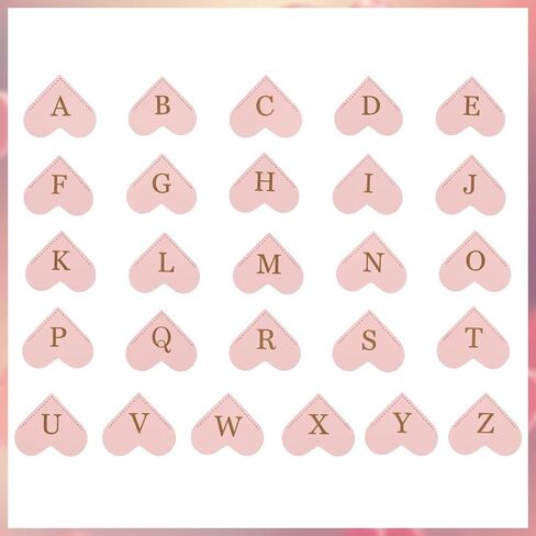 PATIKIL Initial S Corner Bookmarks, 3Pcs Heart Shape Leather Book Marks Page Markers Cute Page Clip for Men Women Teacher Reader Book Lover Writers, Pink Purple Gray in Saudi Arabia