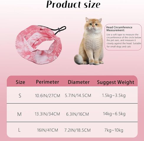 قبعة شمس الحيوانات الأليفة ، حبل حبل قابلة للتعديل قبعة أذن للحيوانات الأليفة للجرى والقطط والكلب الصغيرة والحيوانات الأليفة المماثلة (أسود+أبيض ، S) in Kuwait