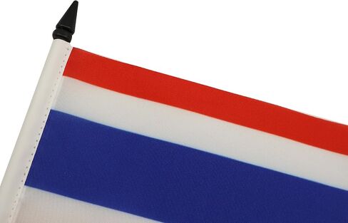 Thailand Table Flag 5'' x 8'' - Thai Desk Flag 21 x 14 cm - Black plastic stick and base - AZ FLAG in Saudi Arabia