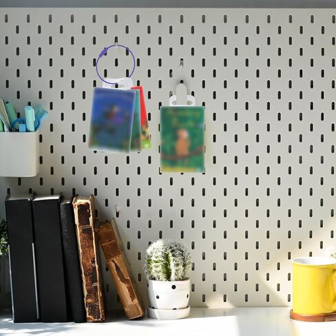 Boxob Holder لخواتم بطاقات Yoto وعلامات التبويب ، 50pcs 1.57x1.77in علامات تبويب لماشية ذاتية مع حلقات من الفولاذ المقاوم للصدأ 10pcs لصالح yoto accessories storage storage storage in Kuwait