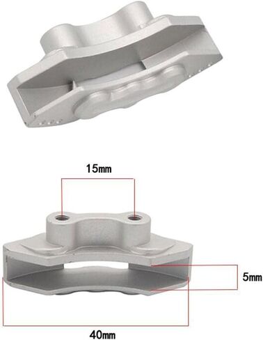 Aluminum Brake Caliper Set for Crawler Car, Front/Rear, Silver in Saudi Arabia