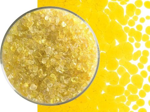 Yellow Transparent Glass Frit Coarse Bullseye COE 90 Fusible- 2 Ounces in Saudi Arabia