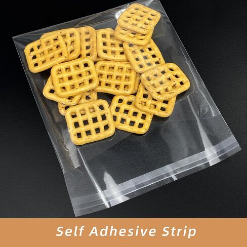 5x5 Inch Cookie Bags, 120 Pcs Clear Self Sealing Cellophane Treat Bags for Candy, Jewelry, Gift Wrapping, Party Favors, Crafts, Cookie Wrappers Self Adhesive in Kuwait