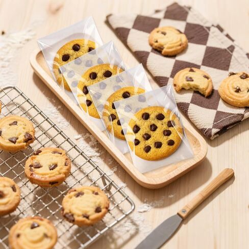 5x5 Inch Cookie Bags, 120 Pcs Clear Self Sealing Cellophane Treat Bags for Candy, Jewelry, Gift Wrapping, Party Favors, Crafts, Cookie Wrappers Self Adhesive in Kuwait