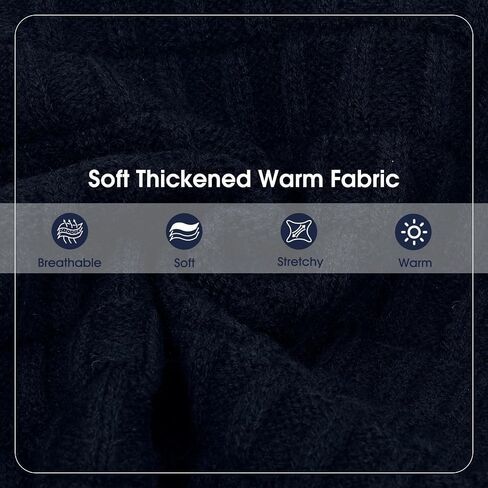 IECOii 4XL Warm Knitted Sweater for Dogs Boy, Cozy Turtleneck Dog Sweaters with Sleeves for Cold Weather, Stretchy Comfortable Dog Jumper, Machine Washable(Size XXXXL, Dark Blue) in Saudi Arabia