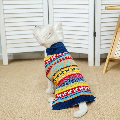 سترة Mihachi الكلب - ملابس ملابس معطف الشتاء مع خطوط ملونة للطقس البارد in Kuwait