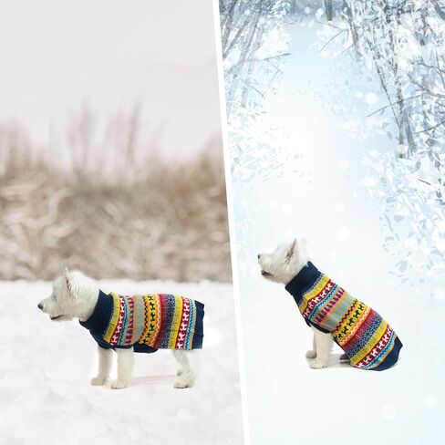 سترة Mihachi الكلب - ملابس ملابس معطف الشتاء مع خطوط ملونة للطقس البارد in Kuwait