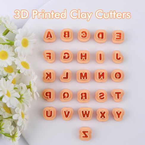 Puocaon Letters Polymer Clay Cutters - 26 Pcs Uppercase & Lowercase Letters for Jewelry, 3D Print & More in Saudi Arabia