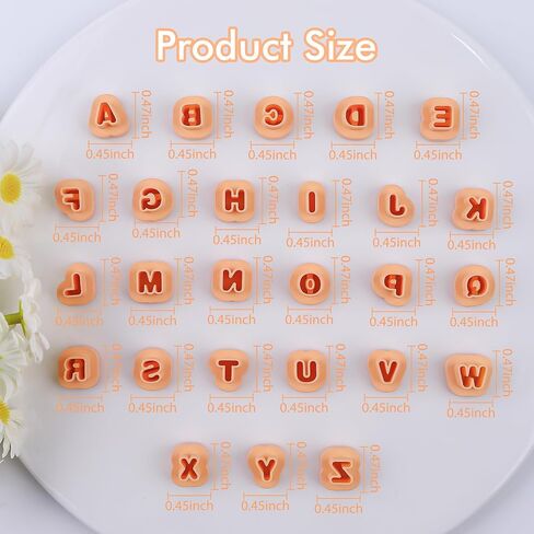 Puocaon Letters Polymer Clay Cutters - 26 Pcs Uppercase & Lowercase Letters for Jewelry, 3D Print & More in Saudi Arabia