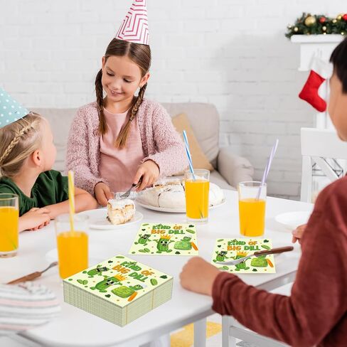 Cinrobiye 100 PCS Pickle Party Napkins Kind of a Big Deal Cucumber Party Supplies Vegetable Themed Luncheon Paper Napkins Disposable for Summer Birthday Party Baby Shower Decoration Supplies in Saudi Arabia
