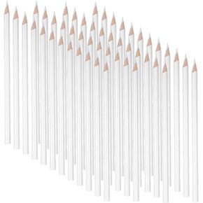 48pcs White Chalk Pencil Fabric Pencils for Sewing Marking Pencils for Fabric Tailors Chalk Water Soluble Sewings Chalks Pencil for Marking Cutting Wood Wedding Dressmaker DIY Craft in Kuwait