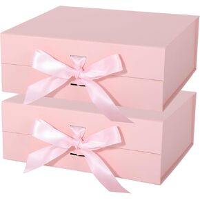 LFBOX White Gift Box with Ribbon Magnetic Lids 1 Pack in Saudi Arabia
