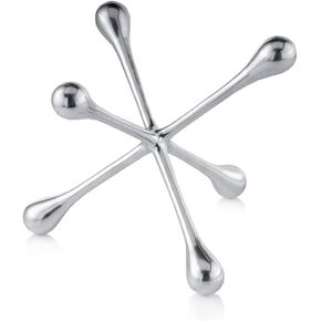 Modern Day Accents 3903 Cantillo Small Decorative Jack, Silver, Aluminum, Games, Tabletop, Centerpiece, Home, Office, Desk, Sculpture, Figurine, 5" L x 5" W x 4" H Aesthetic Room Decor, House Decor in Saudi Arabia