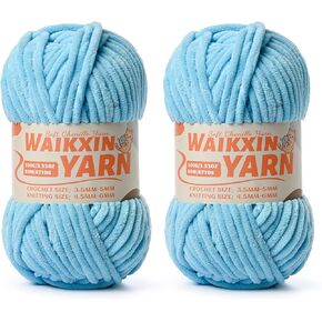 （2 Orange） 2 Pack Super Soft Fuzzy Chenille Chunky Yarn for Crocheting, 200g (175yds) Fluffy Velvet Yarn for Hand Knitting Baby Blankets Weaving Craft in Kuwait