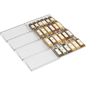 منظم سبايس درج ، 8pcs منظم التوابل Clear Spice Rack للدرج ، قابلة للتوسيع من 11 '' إلى 22 '' Spices Spices Organization Rack for Drawler & Confertop in Kuwait